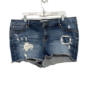 Torrid Distressed Blue Jean Shorts